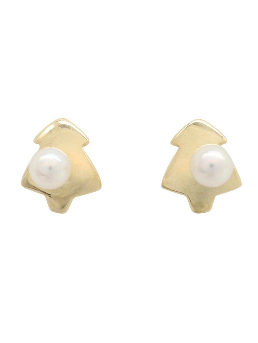 Mikimoto Pearl Pierced Earrings 18Kyg #368826M63B